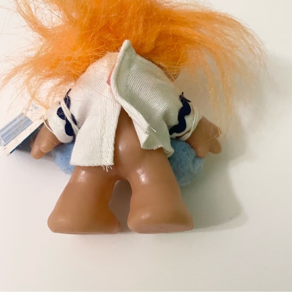 Vtg 1986 Dam Nordic Troll Orange Hair Troll Doll - Picture 10 of 16